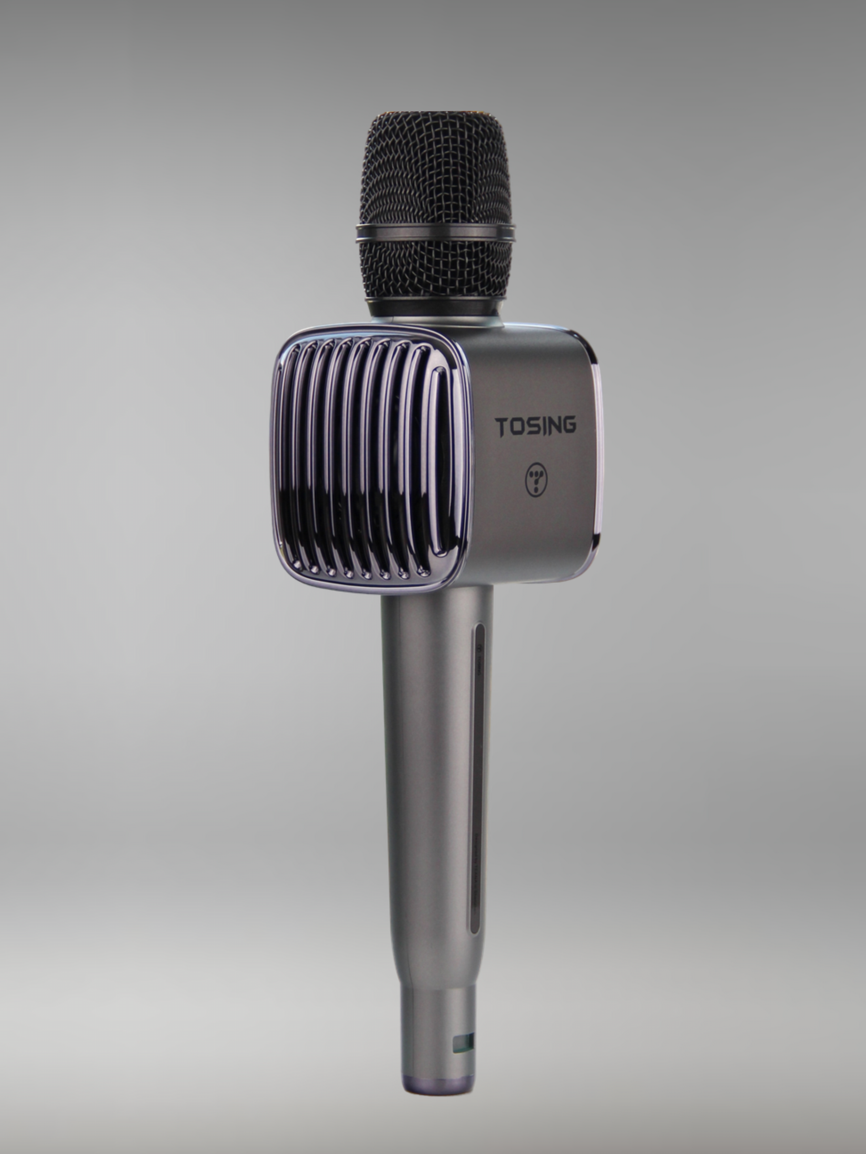 вид сзади на микрофон