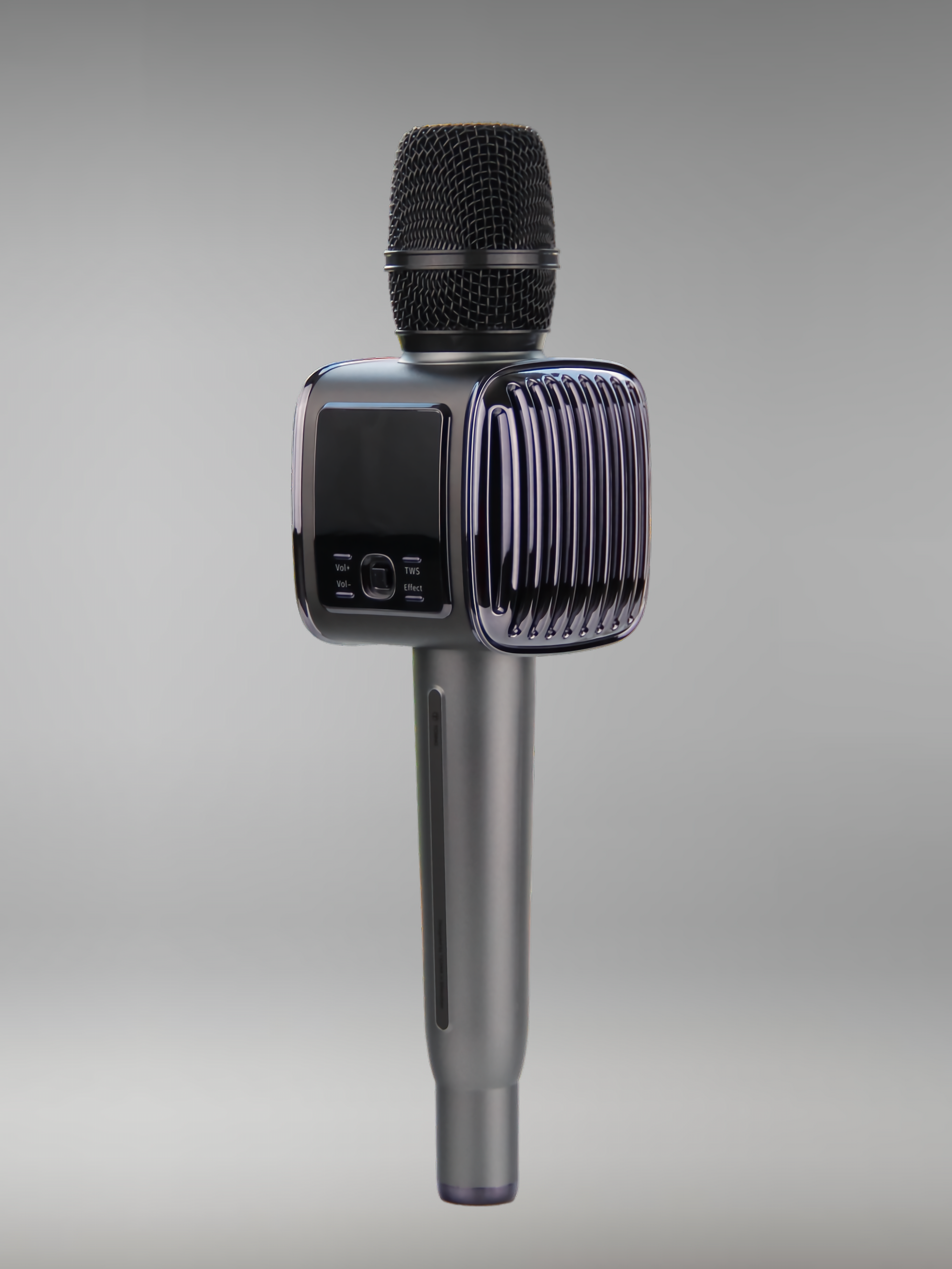 вид сбоку на микрофон для караоке