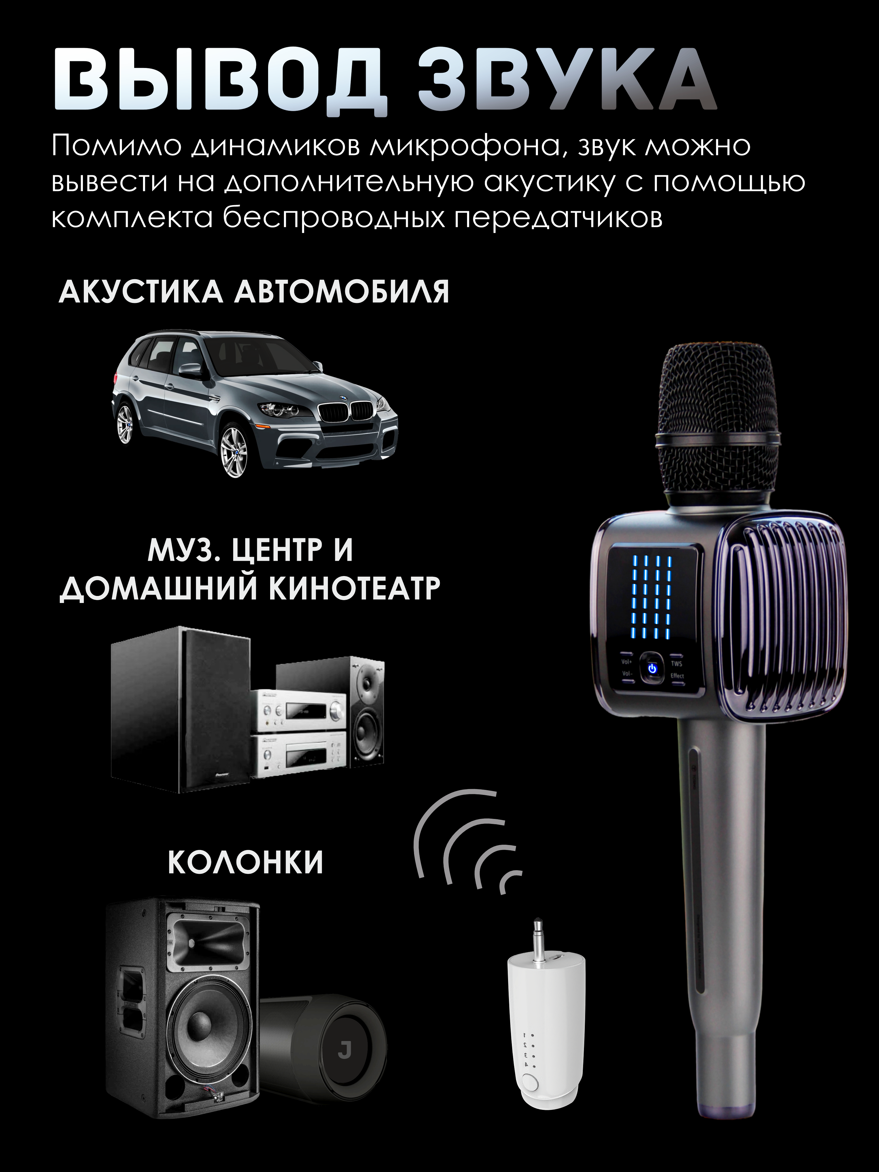 вывод звука на дополнительные колонки